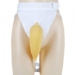 Мешок для сбора мочи женский/ трусы для лежачих больных женский и мужской Белый мягкий силикон женский