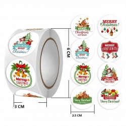 Новогодние наклейки для упаковки и конвертов