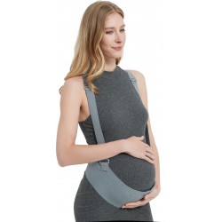 Пояс бандаж для беременных поддержка живота и спины (обхват талии 95-125см) бандаж до и послеродовой серый