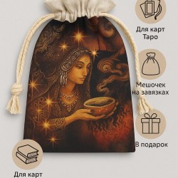 Льняной мешочек для карт Таро (чаша)