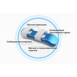 Ортопедический фиксатор пальца – Синяя шина для иммобилизации и защиты пальцев руки