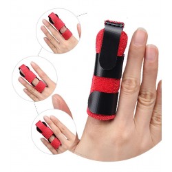 Лангет-бандаж для фиксации пальца при повреждении. красный