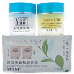 Yinni крем от пигментных пятен  для отбеливания кожи лица "Зеленый чай"