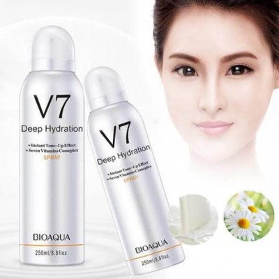 BIOAQUA V 7 Защитный спрей для лица с тонирующим эффектом («Ленивый макияж»)