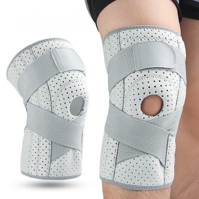 Защитные наколенники с пружинной опорой и фиксацией коленной чашечки с дополнительными ремнями