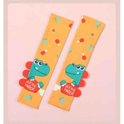 Детские солнцезащитные рукава с УФ-защитой и ярким дизайном Желтые