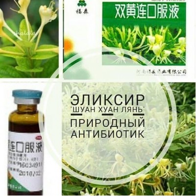 Эликсир "Шуан Хуан Лянь" Природный антибиотик.  Лучшее средство от вирусов  (Shuang Huang Lian).
